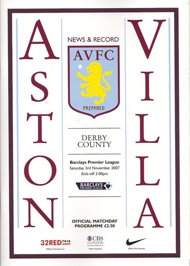 Aston Villa FC v Derby County FC